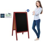 Kreidinės lentos ženklas Klasikinis L (61x118 cm) - raudonas