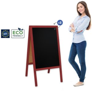 Kreidinės lentos ženklas Klasikinis L (61x118 cm) - raudonas