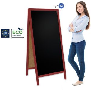 Kreidinės lentos ženklas Classic XL (72x160 cm) - raudonas