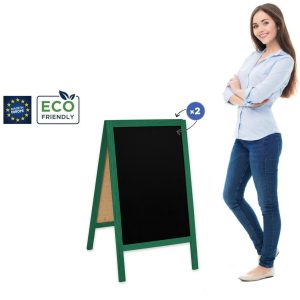 Kreidinės lentos ženklas „Classic S“ (51x90 cm) - žalias